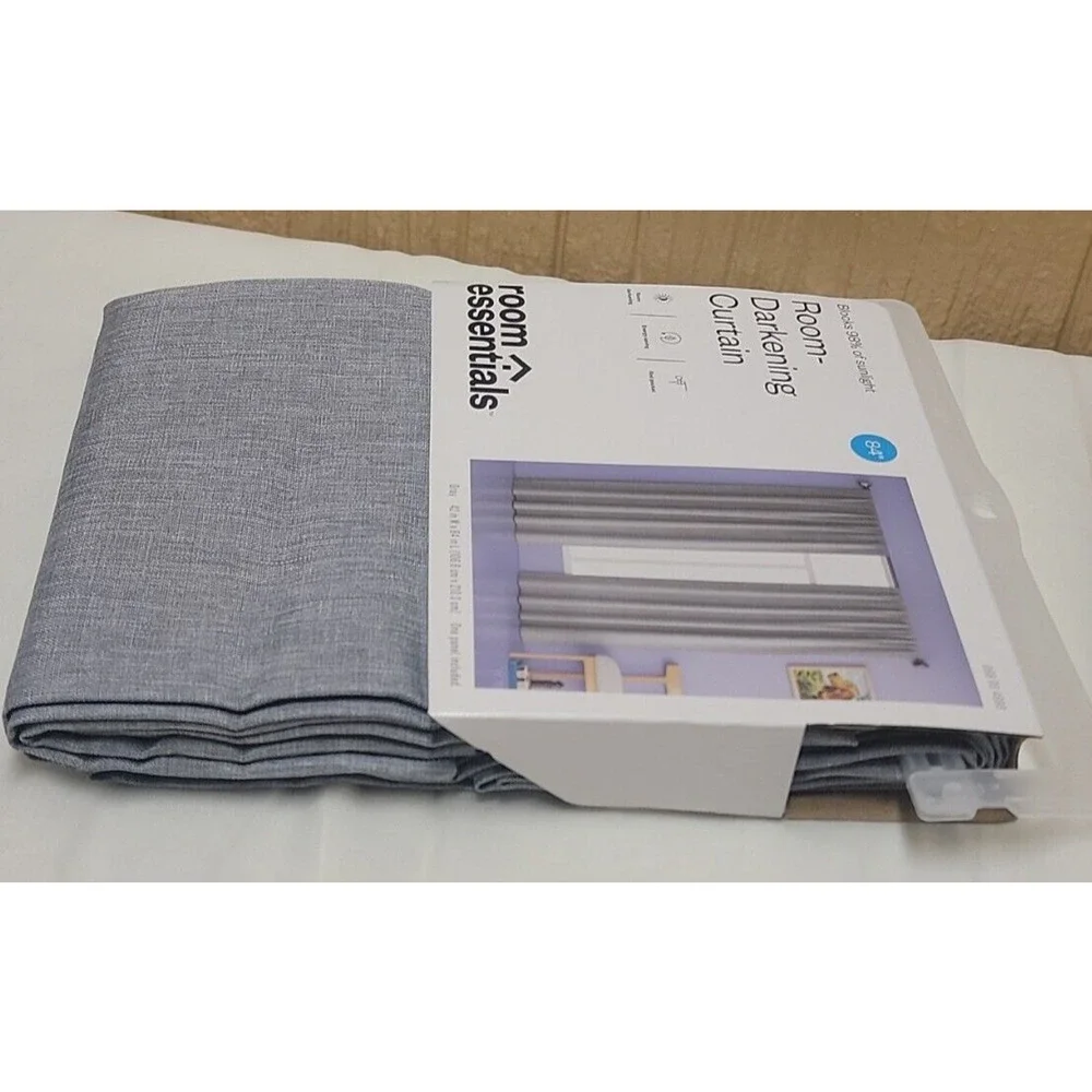 Room Essentials Room Darkening Curtain Gray 42
